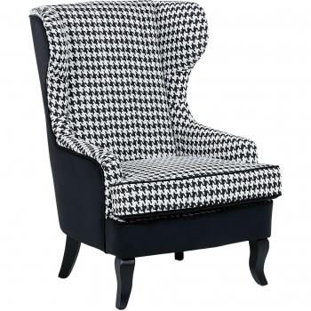 Black and White Houndstooth Armchair