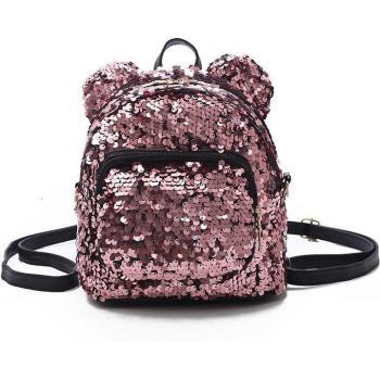 Bling Sequined Backpack with Cute Ears