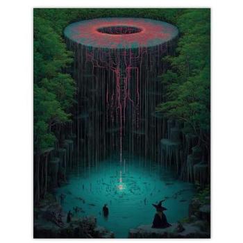 Fantasy Green Forest Tree of Life Poster