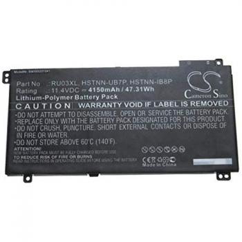 Batterie noire vhbw pour ordinateurs portables HP L12717-421, L12717-541, L12791-855, RU03048XL, RU03XL (4150mAh, 11.4V)