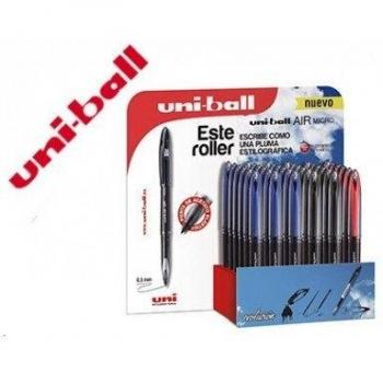 Uniball expositor rollerball air micro uba-188-m/3d surtido -36u