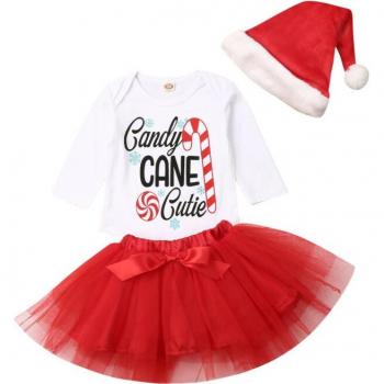 Kit 3 Pièces Jupe Tutu Décorée de Lettres