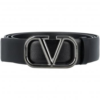 Cintura in pelle VLogo Valentino Garavani Nero Taglia 95