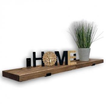 Walnut Retro Shelf with Upside‑Down Supports – 1.4 m
