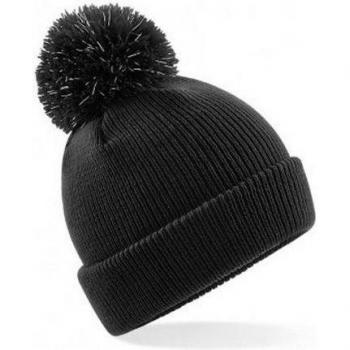 Capuchino Beechfield PC3345 – Nero, One Size, pompon luminoso