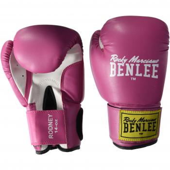 Guantoni Benlee Rodney 8 oz in pelle sintetica rosa/bianco