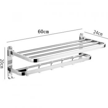 Polished Stainless Steel Towel Organizer