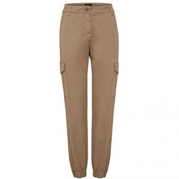 OXMO Cargohose OXCoco Sportive Damenhose mit elastischem Saum in Beige