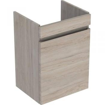 Meuble sous lavabo Geberit Renova Plan 1 porte dimensions 43,5x60,5x34,5 cm Noyer clair
