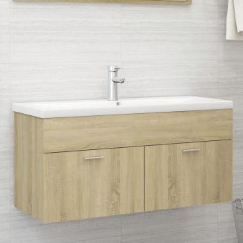 Meuble d'angle pour évier et lavabo, finition chêne Sonoma aggloméré