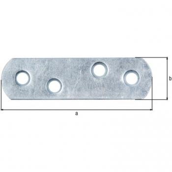Platine d'assemblage zinguée 16mm x 60mm