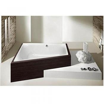Hoesch Thasos – Vasca Trapezoidale 1.5m x 1m, 490mm di Profondità, Bianco, sinistra