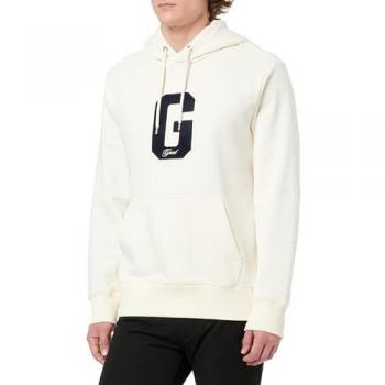 Cappuccio Gant G Badge, Bianco Crema Blu, M