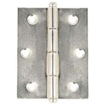 Cerniere in ferro nichelato con spina a levare 40x50 mm 2 pz