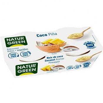 Postre de coco y piña bio Naturgreen 2x125g