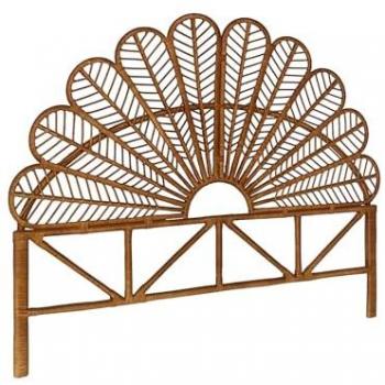 Anggun 140x6x115 cm Dark Rattan Headboard
