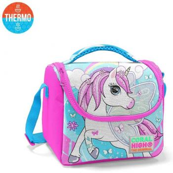 Coral High Kids Blue Neon Pink Lunch Box