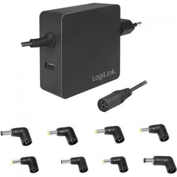 LogiLink 70W Adapter voor Laptops met USB Oplaadfunctie