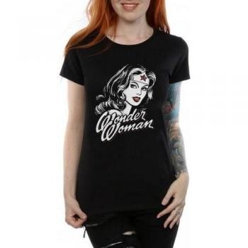Wonder Woman dames T-shirt met hint zwart