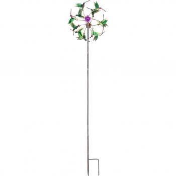 Iron Garden Lawn Stake Wind Spinner 40cm Art Decor