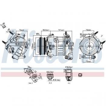 NISSENS 890796 Kompressor für Klimaanlage