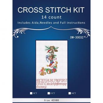 Kit de Punto de Cruz Squirrel Navidad en Oro con Hilo DMC y Ancla