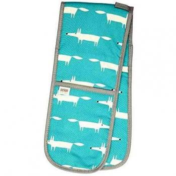 Scion Teal 100% Cotton Mr. Fox Double Oven Gloves