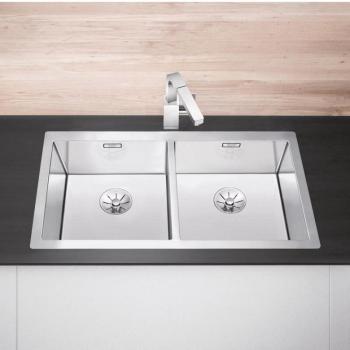Évier encastré Blanco Claron 521617400/400-IF, 86,5 x 44 cm, Inox satiné