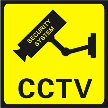 Square CCTV Security Monitor Stickers