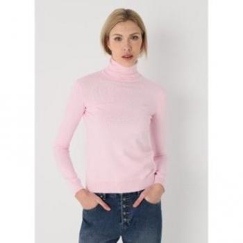 Tee Classic Lujo Lois Jeans, cuello cisne y logo rosa