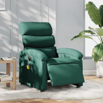 Sillón de masaje eléctrico verde oscuro