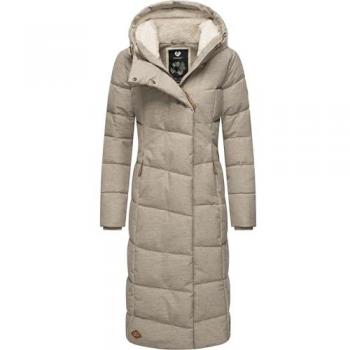 Ragwear Wintermantel Pavla Long extralanger Winterparka mit Teddyfutter