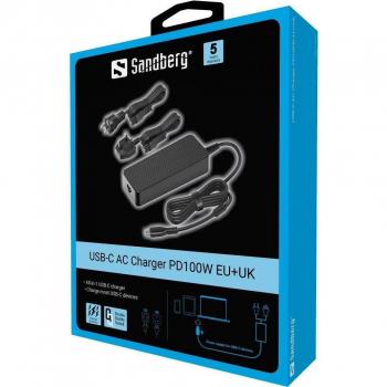 Caricatore Sandberg USB-C 100W Nero