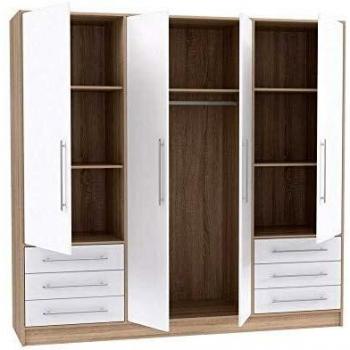 Armoire Spacieuse Jupiter en Bois Aggloméré