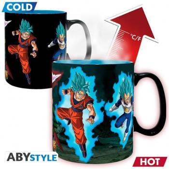 Taza Dragon Ball Super Saiyans Vs Black Térmica Cerámica 460 ml