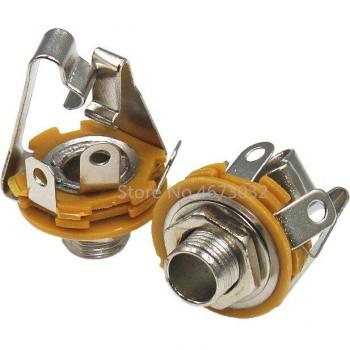 Puerto Stereo 6,5 mm Tipo Soldadura, 3 Pinos – 2 Unidades