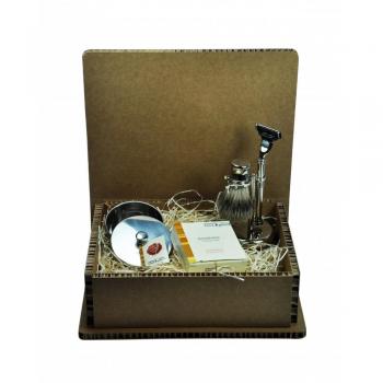 Golddachs Männergeschenk‑Set No. 6 – Rasierset + Seifenschale