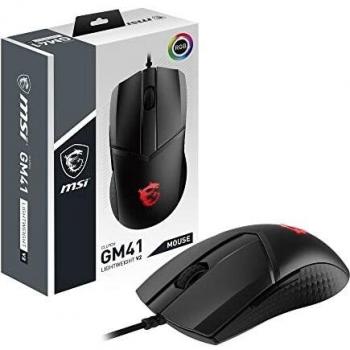 Msi clutch gm41 lightweight v2 ratón ambidextro usb tipo a óptico 16000 dpi