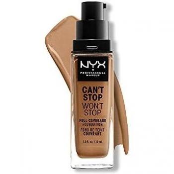 NYX Professional Makeup Can't Stop Won't Stop Full Coverage Foundation, Langanhaltend, Wasserfest, Vegane Formel, Farbton: Soft Beige