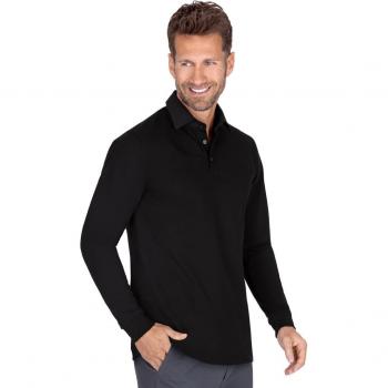 Trigema Herren Poloshirt mit Hemdkragen, langarm