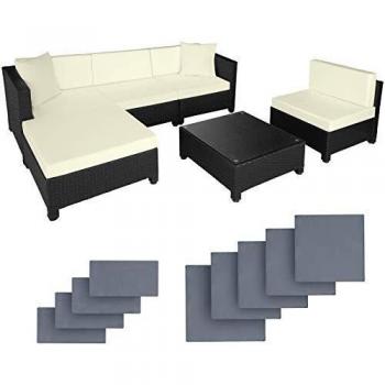 TecTake Set Completo di Mobili Rattan per Giardino