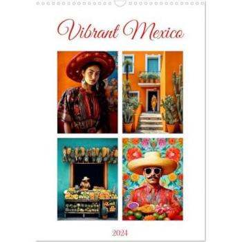 Vibrant Mexico (Wall Calendar 2024 DIN A3 portrait) CALVENDO 12 Month Wall Calendar