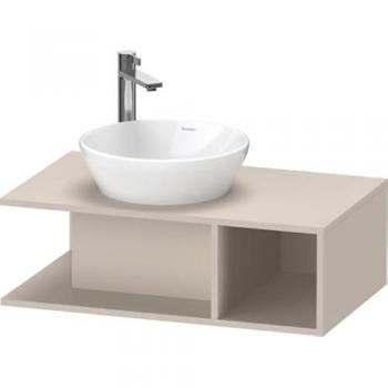 Duravit D-Neo Waschtisch-Unterschrank 80 cm, Taupe Matt, wandhängend, 1 Konsolenplatte