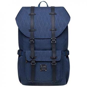 KAUKKO Sac à Dos Loisir avec Espace pour 14 Ordinateur Portable, 21.1 Litres d'Espace et Finition en Bleu