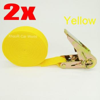 2pcs 4M Heavy-Duty Cargo Straps with Metal Buckle