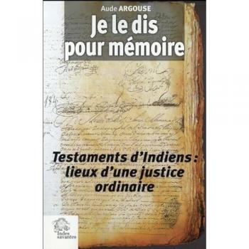 Je le dis pour mémoire