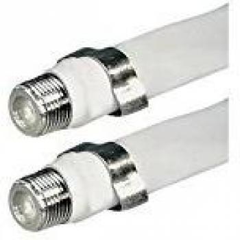Cavo coassiale Transmedia FF 40 0,2 m F Bianco