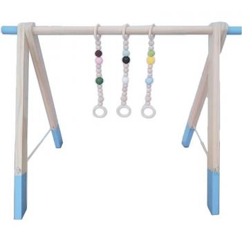 Cadre de fitness en bois pour bébé avec décorations en perles