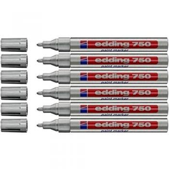 Edding Lackmarker 750 Rundspitze 2 mm Silber
