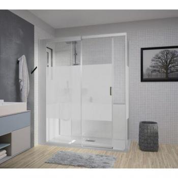 Kinedo Kinemagic7 160x70 Angle Coulissant avec Verre Dépoli